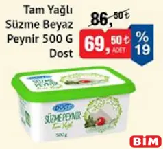 Dost Tam Yağlı Süzme Beyaz Peynir 500 g Dost Tam Yağlı Süzme Beyaz Peynir 500 g