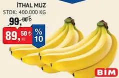 İthal Muz kg İthal Muz kg