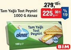 Aknaz Tam Yağlı Tost Peyniri 1000 g Aknaz Tam Yağlı Tost Peyniri 1000 g