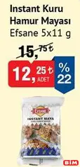 Efsane Instant Kuru Hamur Mayası 5x11 g Efsane Instant Kuru Hamur Mayası 5x11 g