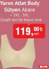 Akare Yarım Atlet Body Sütyen Akare Yarım Atlet Body Sütyen