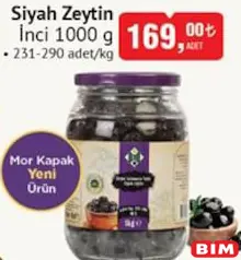 İnci Siyah Zeytin 1000 g İnci Siyah Zeytin 1000 g