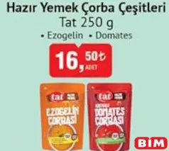 Tat Hazır Yemek Çorba Çeşitleri 250 g Tat Hazır Yemek Çorba Çeşitleri 250 g