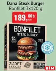 Bonfilet Dana Steak Burger 3x120 g Bonfilet Dana Steak Burger 3x120 g
