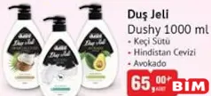 Dushy Duş Jeli Çeşitleri 1000 ml Dushy Duş Jeli Çeşitleri 1000 ml