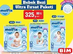 Molfix Bebek Bezi Ultra Fırsat Paketi Molfix Bebek Bezi Ultra Fırsat Paketi