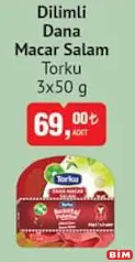 Torku dilimli Dana Macar Salam 3x50 g Torku dilimli Dana Macar Salam 3x50 g