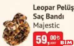 Majestic Leopar Pelüş Saç Bandı Majestic Leopar Pelüş Saç Bandı