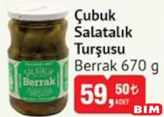 Berrak Çubuk Salatalık Turşusu 670 g Berrak Çubuk Salatalık Turşusu 670 g