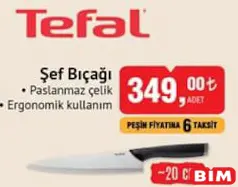 Tefal Şef Bıçağı 20 cm Tefal Şef Bıçağı 20 cm