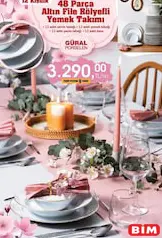 Güral Porselen 48 Parça Altın File Rölyefli Yemek Takımı Güral Porselen 48 Parça Altın File Rölyefli Yemek Takımı