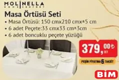 Molinella Masa Örtüsü Seti Molinella Masa Örtüsü Seti