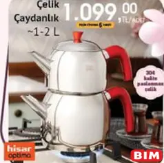 Hisar Optima Çelik Çaydanlık Hisar Optima Çelik Çaydanlık