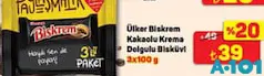 Ülker Biskrem Kakaolu Krema Dolgulu Bisküvi 3x100 g Ülker Biskrem Kakaolu Krema Dolgulu Bisküvi 3x100 g