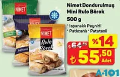 Nimet Dondurulmuş Mini Rulo Börek 500 g Nimet Dondurulmuş Mini Rulo Börek 500 g