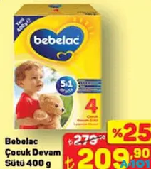 Bebelac Çocuk Devam Sütü 400 g Bebelac Çocuk Devam Sütü 400 g
