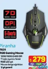 Piranha 7631 RGB Gaming/Oyuncu Mouse Piranha 7631 RGB Gaming/Oyuncu Mouse