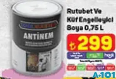 Rutubet ve Küf Engelleyici Boya 0,75 l Rutubet ve Küf Engelleyici Boya 0,75 l