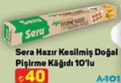 Sera Hazır Kesilmiş Doğal Pişirme Kağıdı 10'lu Sera Hazır Kesilmiş Doğal Pişirme Kağıdı 10'lu
