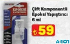 Çift Komponentli Epoksi Yapıştırıcı 6 ml Çift Komponentli Epoksi Yapıştırıcı 6 ml
