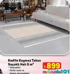 Kadife Kaymaz Taban Saçaklı Halı 5 m² Kadife Kaymaz Taban Saçaklı Halı 5 m²