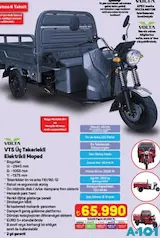 Volta VT5 Üç Tekerlekli Elektrikli Moped Volta VT5 Üç Tekerlekli Elektrikli Moped