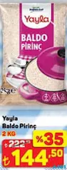 Yayla Baldo Pirinç 2 kg Yayla Baldo Pirinç 2 kg