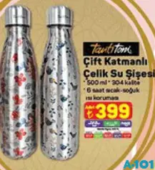 Tantitoni Çift Katmanlı Çelik Su Şişesi 500 ml Tantitoni Çift Katmanlı Çelik Su Şişesi 500 ml