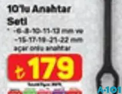 10'lu Anahtar Seti 10'lu Anahtar Seti