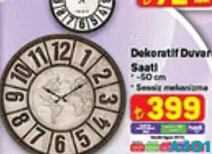 Dekoratif Duvar Saati 50 cm Dekoratif Duvar Saati 50 cm