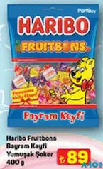 Haribo Fruitbons Bayram Keyfi Yumuşak Şeker 400 g - Bayram Şekeri/Çikolatası Haribo Fruitbons Bayram Keyfi Yumuşak Şeker 400 g - Bayram Şekeri/Çikolatası