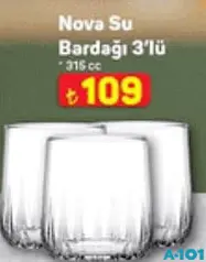 Paşabahçe Nova Su Bardağı 3'lü 315 cc Paşabahçe Nova Su Bardağı 3'lü 315 cc