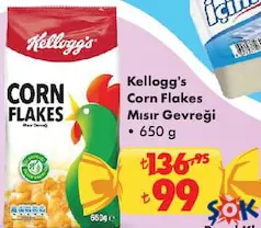 Kellogg's Corn Flakes Mısır Gevreği 650 g Kellogg's Corn Flakes Mısır Gevreği 650 g