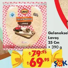 Uno Geleneksel Lavaş 25 cm 390 g Uno Geleneksel Lavaş 25 cm 390 g