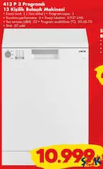 Altus AL 413 P 3 Programlı 13 Kişilik Bulaşık Makinesi Altus AL 413 P 3 Programlı 13 Kişilik Bulaşık Makinesi