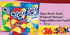 Cipso Deniz Tuzlu Original/Ketçap Cips 150 g Cipso Deniz Tuzlu Original/Ketçap Cips 150 g
