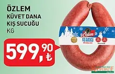 Özlem Küvet Dana Kış Sucuğu Kg Özlem Küvet Dana Kış Sucuğu Kg