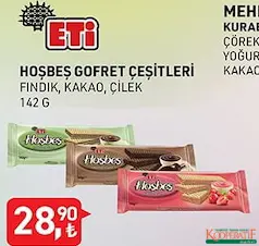 Eti Hoşbeş Gofret Çeşitleri 142 g Eti Hoşbeş Gofret Çeşitleri 142 g
