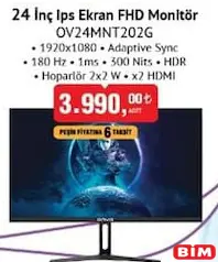 Onvo 24 inç IPS Ekran FHD Monitör Onvo 24 inç IPS Ekran FHD Monitör