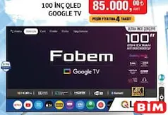 Fobem 100 inç Qled Google TV Akıllı Televizyon Fobem 100 inç Qled Google TV Akıllı Televizyon