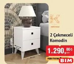 Kervancı 2 Çekmeceli Komodin Kervancı 2 Çekmeceli Komodin