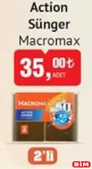 Macromax Action Sünger 2'li Macromax Action Sünger 2'li