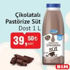 Dost Çikolatalı Pastörize Süt 1 L Dost Çikolatalı Pastörize Süt 1 L