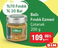 Çotanak Ballı Fındık Ezmesi 200 g Çotanak Ballı Fındık Ezmesi 200 g