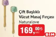 Naturalove Çift Başlıklı Vücut Masaj Fırçası Naturalove Çift Başlıklı Vücut Masaj Fırçası