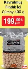 Gürsoy Kavrulmuş Fındık İçi 400 g Gürsoy Kavrulmuş Fındık İçi 400 g