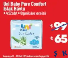 Uni Baby Pure Comfort Islak Havlu 4'lü Uni Baby Pure Comfort Islak Havlu 4'lü