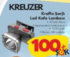 Kreuzer Kraffo Şarjlı Led Kafa Lambası Kreuzer Kraffo Şarjlı Led Kafa Lambası