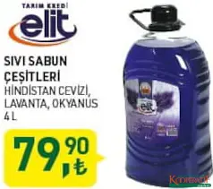 Tarım Kredi Elit Sıvı Sabun Çeşitleri 4 L Tarım Kredi Elit Sıvı Sabun Çeşitleri 4 L