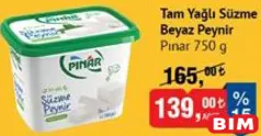 Pınar Tam Yağlı Süzme Beyaz Peynir 750 g Pınar Tam Yağlı Süzme Beyaz Peynir 750 g
